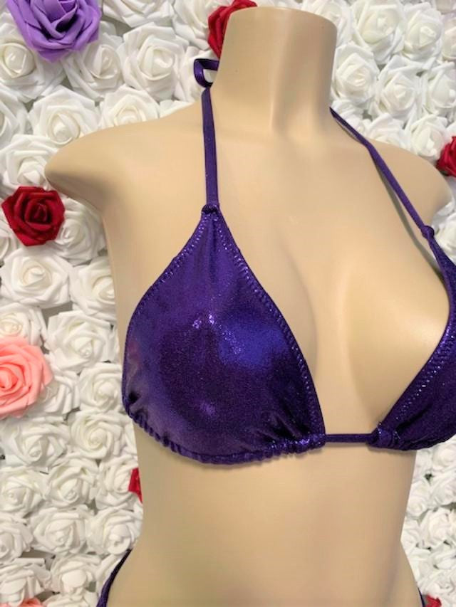 Lyla Triangle Top Purple Metallic