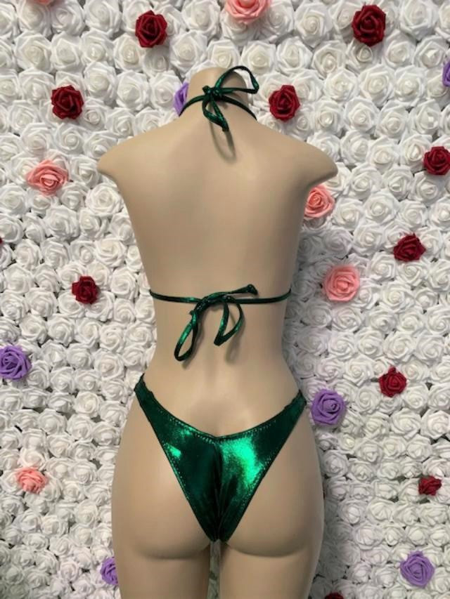 Capri Bottoms Emerald Hologram Metallic
