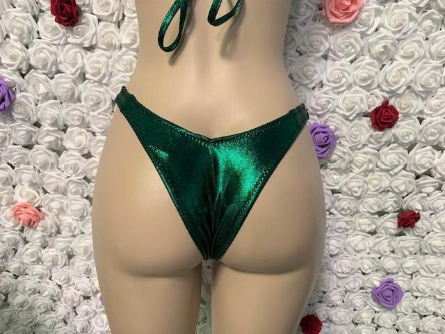 Capri Bottoms Emerald Hologram Metallic