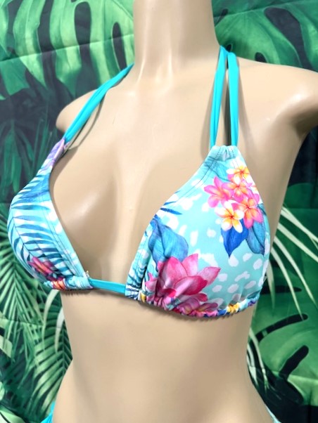 Layla Triangle Top Aqua Hawaiian