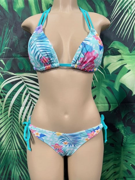 Layla Triangle Top Aqua Hawaiian