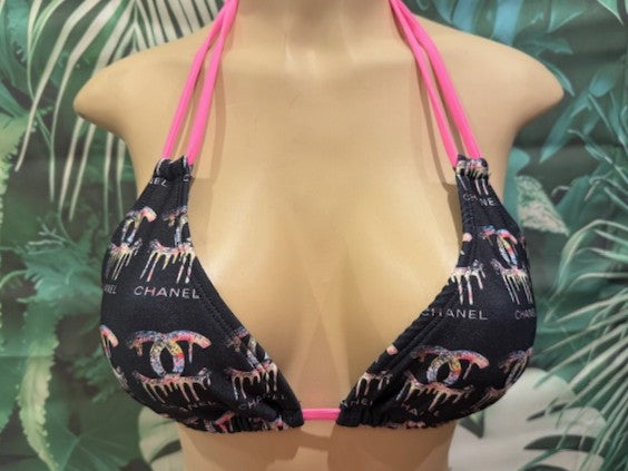 Layla Triangle Top Dripping CC Black Pink