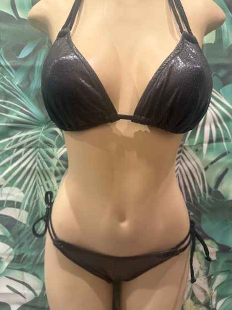 SALE Layla Triangle Top Black Anaconda