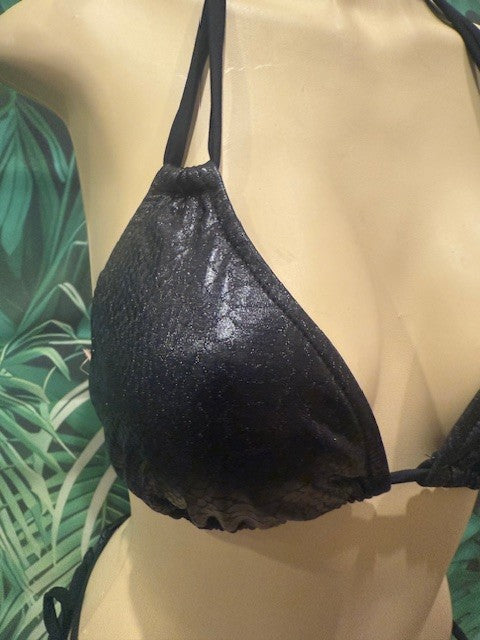 SALE Layla Triangle Top Black Anaconda