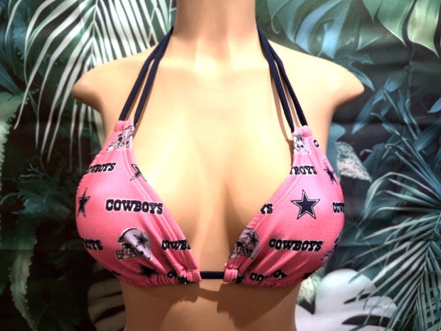 Layla Triangle Top COWBOYS Pink
