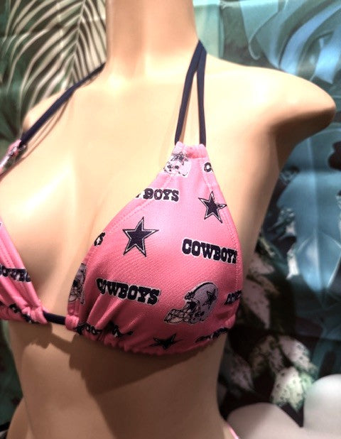 Layla Triangle Top COWBOYS Pink