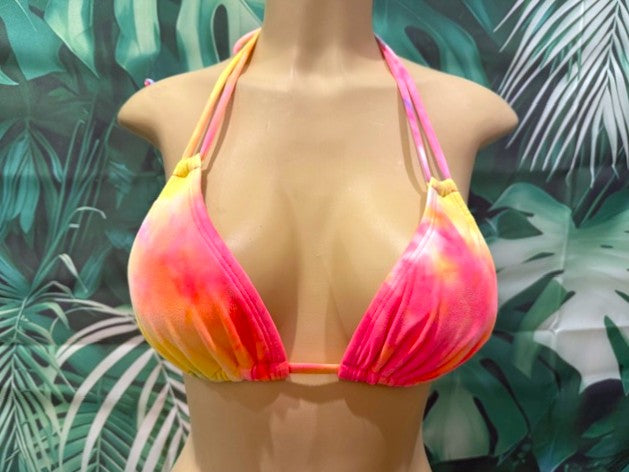 Layla Triangle Top Neon Electric Tie Dye