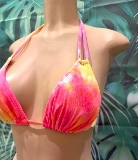 Layla Triangle Top Neon Electric Tie Dye