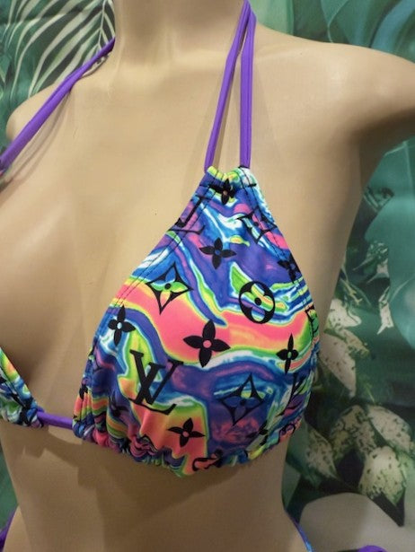 Layla Triangle Top LV Purple Swirl