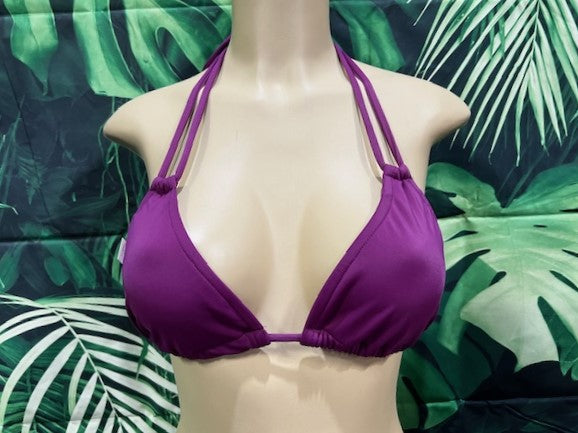 Layla Triangle Top Solid Plum