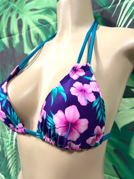 Layla Triangle Top Plum Plumeria