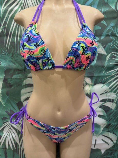 Cabo Tie Side Bottoms LV Purple Swirl