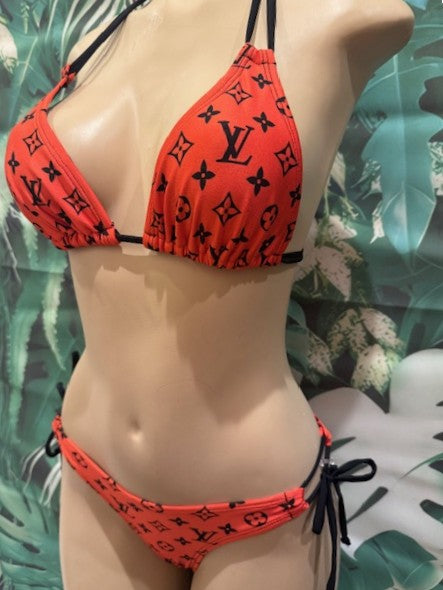 Layla Triangle Top LV Bright Red Black