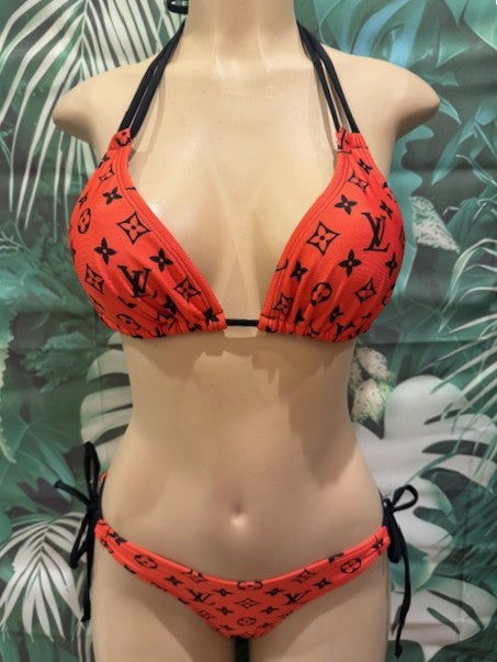 Layla Triangle Top LV Bright Red Black