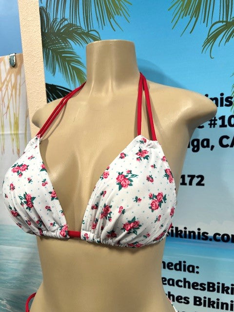 Layla Triangle Top Little Red Roses