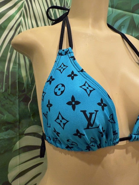 Layla Triangle Top LV Turquoise Black