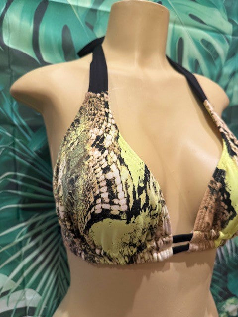 Lola Double String Top in Amazon Snakeskin