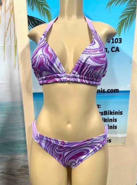 Paradise Bikini Bottoms Lavender Swirl