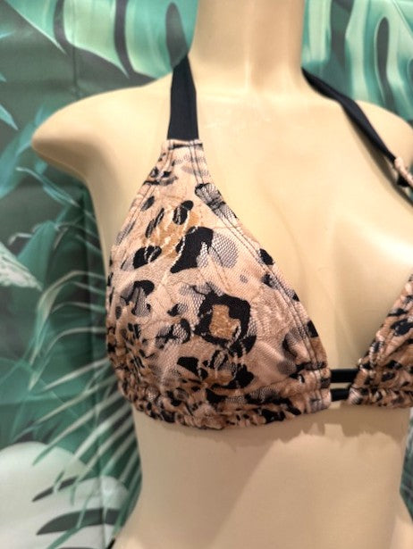Lola Double String Bikini Top Nakey Leopard