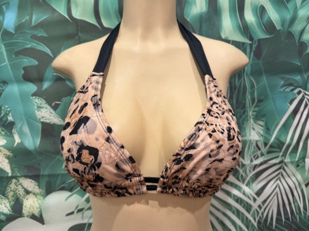 Lola Double String Bikini Top Nakey Leopard