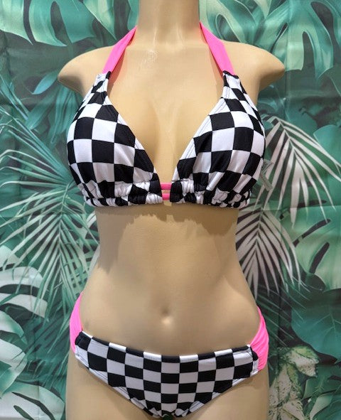 Lola Double String Bikini Top Nascar Flag