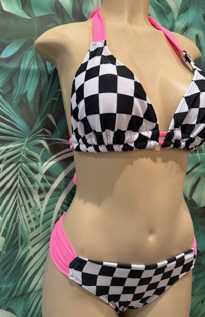 Lola Double String Bikini Top Nascar Flag