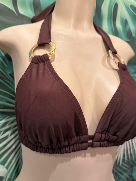 Lola Double String Bikini Top Sedona Brown