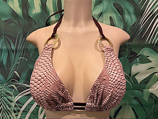 Lolita Double String Bikini Top Sedona Snakeskin