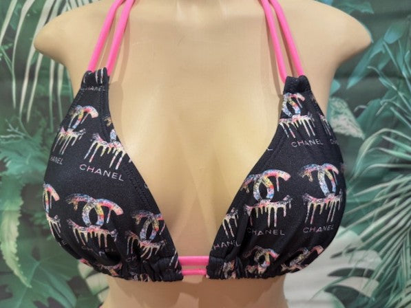 Lolita Double String Top Dripping CC Black Pink