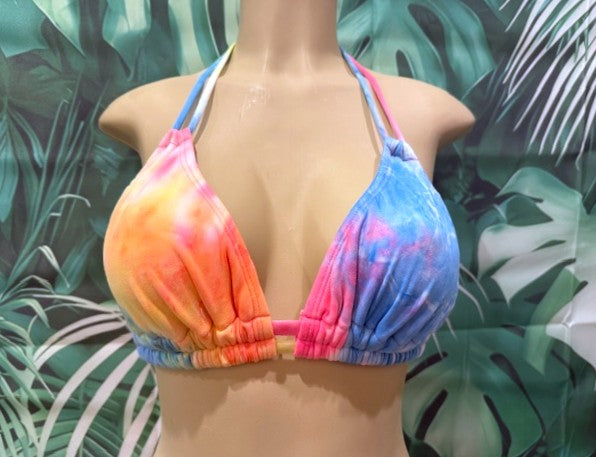 Lolita Double String Top Neon Electric Tie Dye