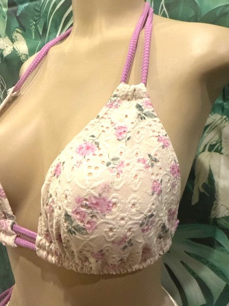 Lolita Double String Top Purple Eyelet