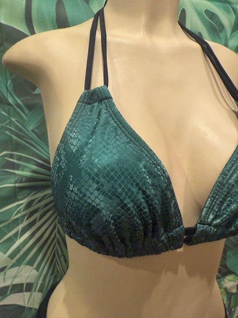 Lolita Double String Top in Emerald Green Mamba
