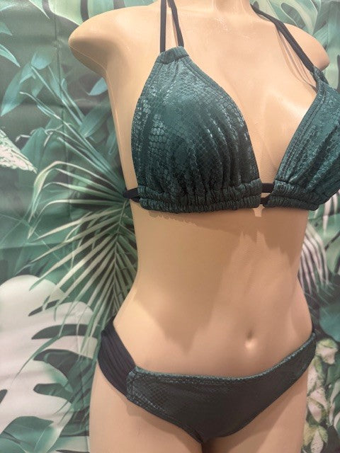Lolita Double String Top in Emerald Green Mamba