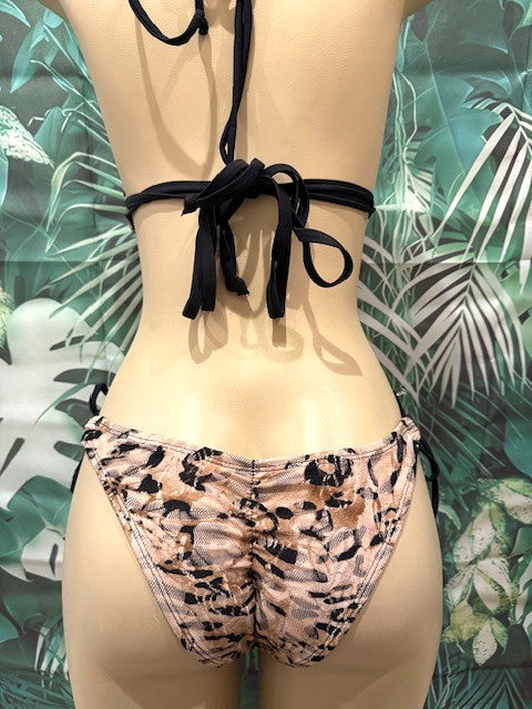 Lolita Double String Bikini Top Leopard Nakey