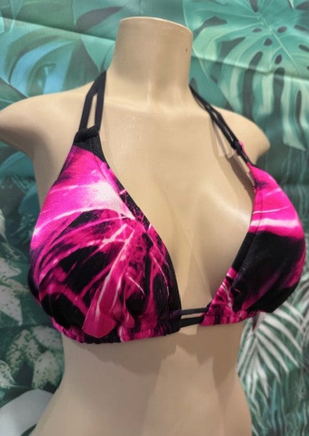 Lolita Double String Top Hot Pink Black Charger