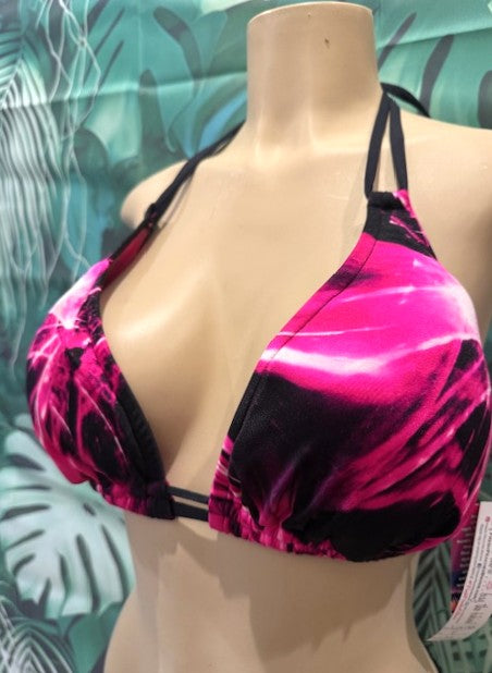 Lolita Double String Top Hot Pink Black Charger