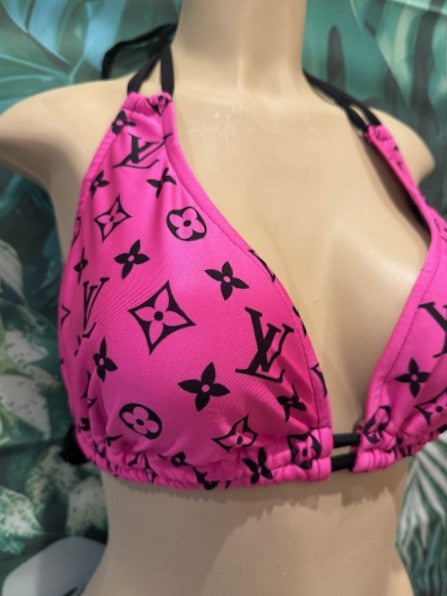 Lolita Double String Top Designer LV Pink and Black