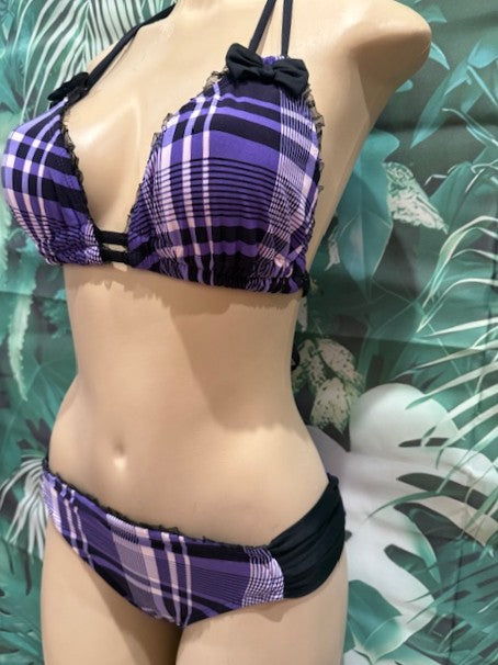 Paradise High Bottoms Purple As If Plaid