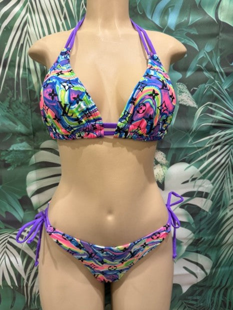 Lolita Double String Top LV Purple Swirl