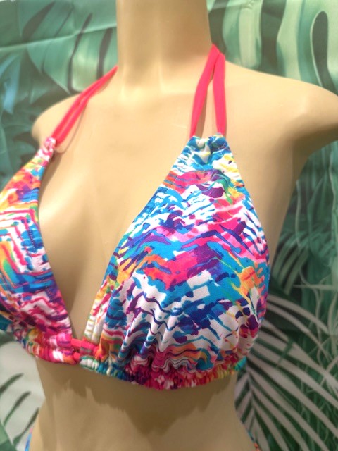 Lolita Double String Top Rainbow Chevron