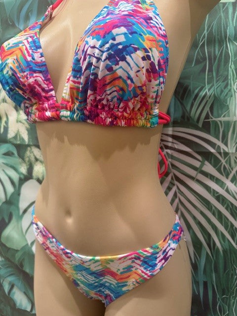 Lolita Double String Top Rainbow Chevron