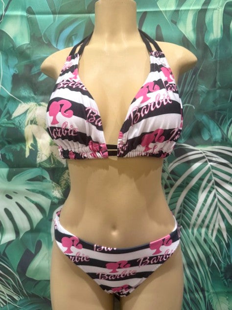 Lolita Double String Top Designer Retro Barbie Stripes