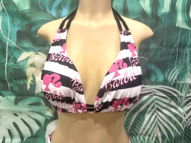 Lolita Double String Top Designer Retro Barbie Stripes