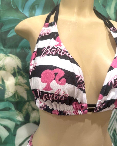 Lolita Double String Top Designer Retro Barbie Stripes