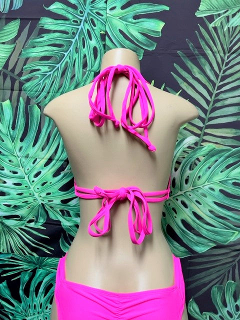 Lolita Double String Top Hot Pink