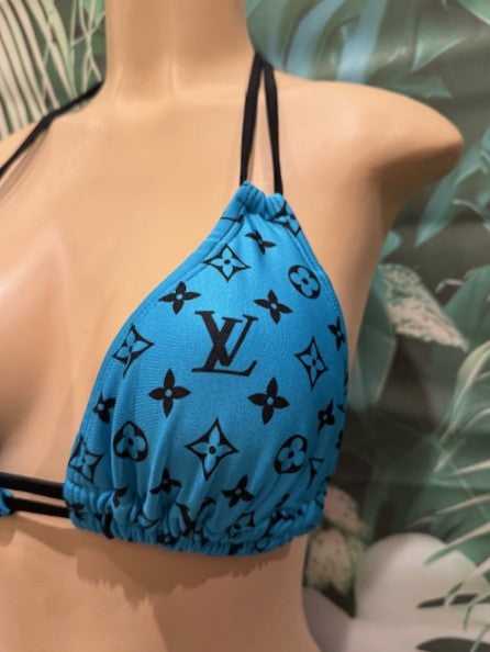 Lolita Double String Top LV Turquoise Black