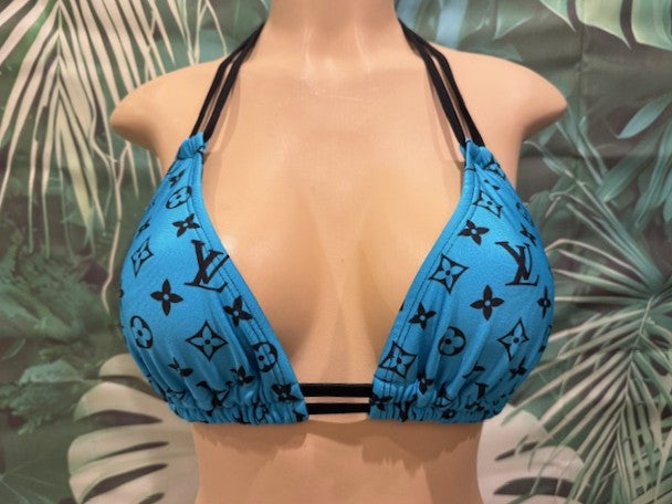 Lolita Double String Top LV Turquoise Black