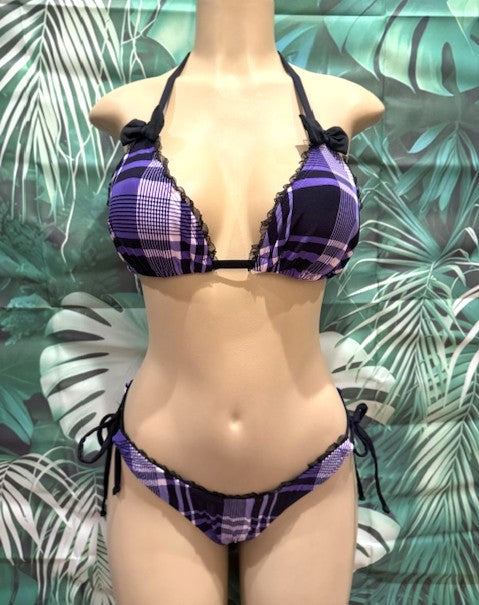 Lyla Triangle Top Purple As If Plaid