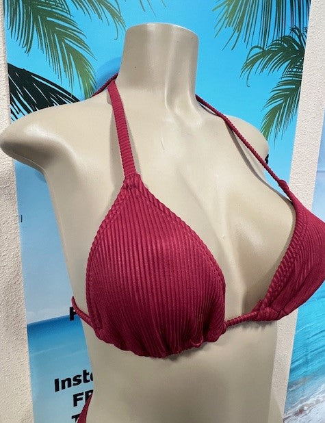 Lyla Triangle Top Rose Gold Ribbed