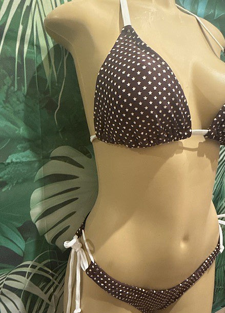 Thong Bottoms to tie Brown Stars